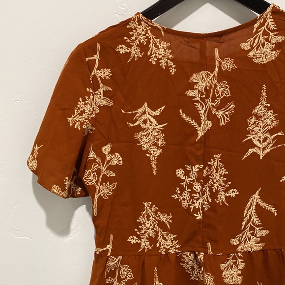 SHEIN Plant Print Button Front Smock Dress - Picture 7 of 7